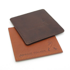 Branded leather coasters